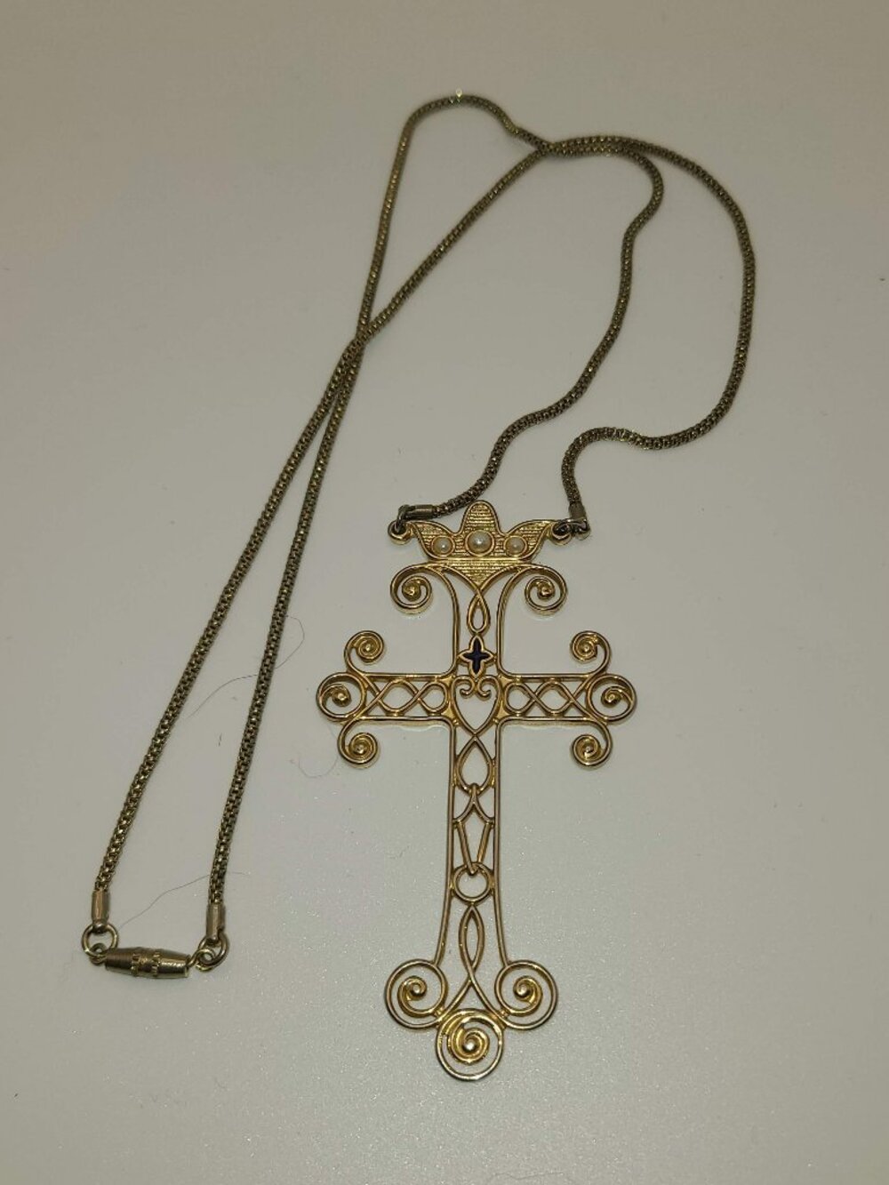 Goldtone Cross Necklace